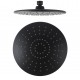 Round 230mm ABS Matte Black Shower Head with Ceiling Mounted Shower Arm